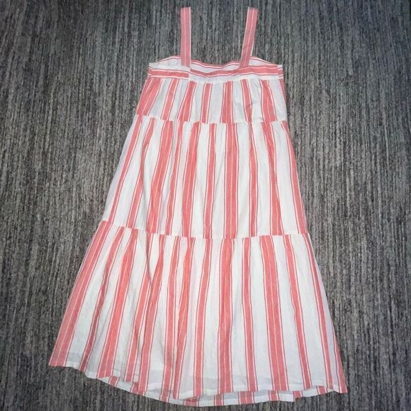 Ann Taylor Loft Dress Women’s Size Small‎ Petite A Line Tank Striped Square Neck - Picture 8 of 9